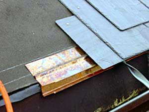 copper drip edge with cant