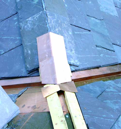 Slate Roof Central - Installing a ridge and hip juncture.