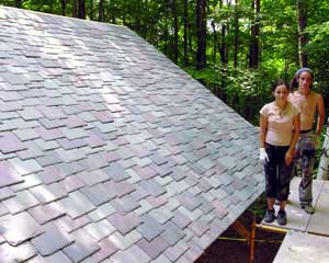 Slate Roof Central - Styles of Slate Roof Installations - staggered slate roof
